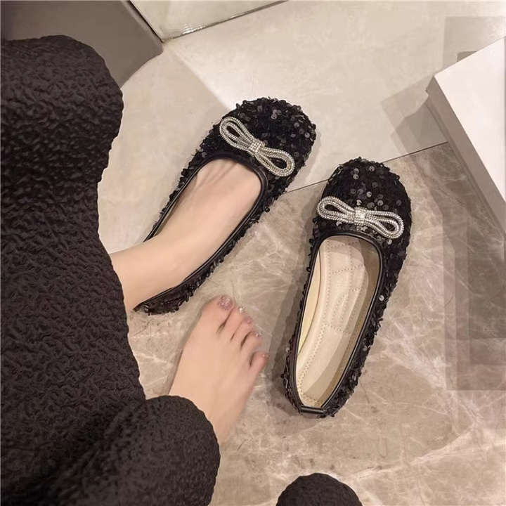 大码女鞋41一43宽胖脚夏季2025新款凉鞋外穿平底孕妇鞋子豆豆单鞋