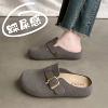 勃肯软木拖鞋女春季一脚蹬外穿孕妇鞋2025新款休闲包头半托博肯鞋